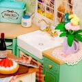 RoboTime 3D dřevěná skládačka Miniatura domečku Farmářská kuchyně